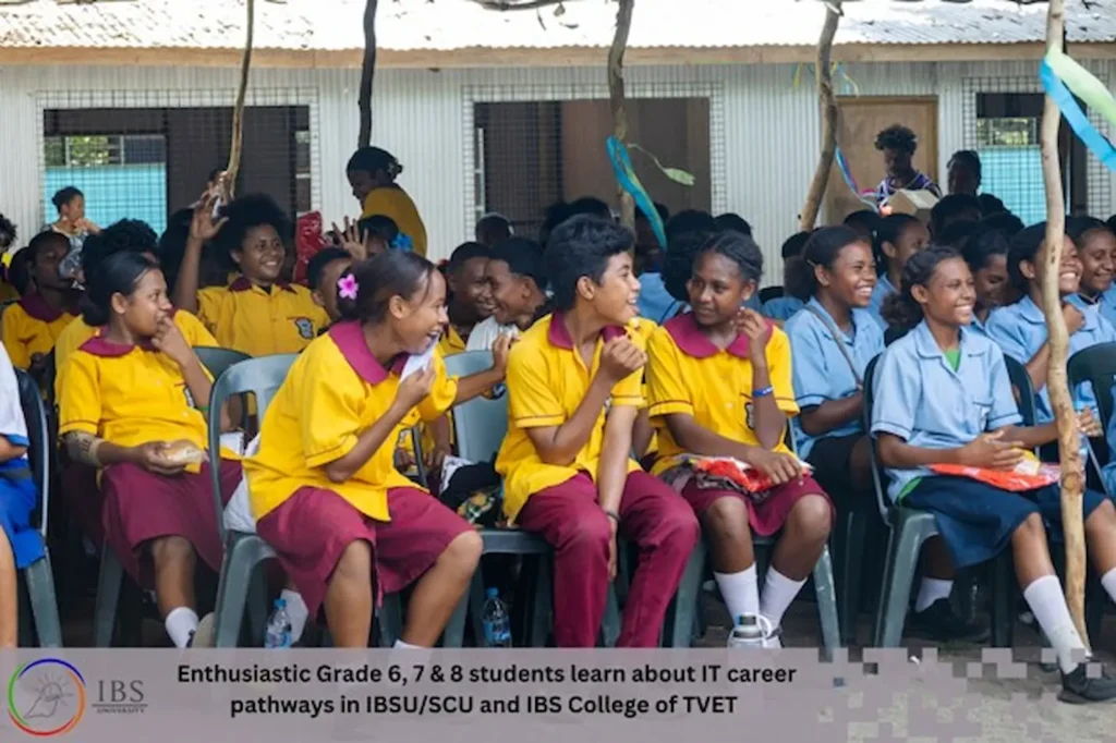 Students learning about IT Career pathways at IBSU/SCU and IBSC