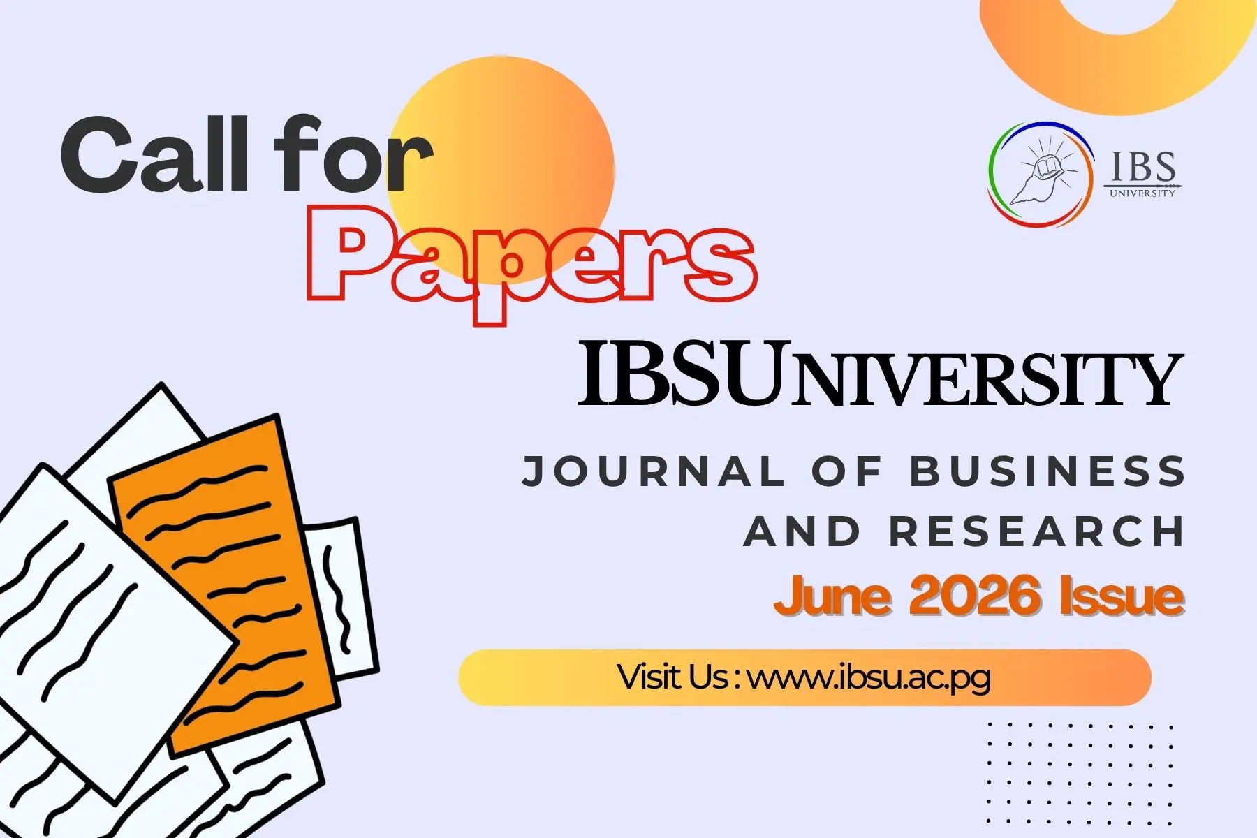 Call for Papers – IBSUniversity Journal of Business and Research – 3007 ...